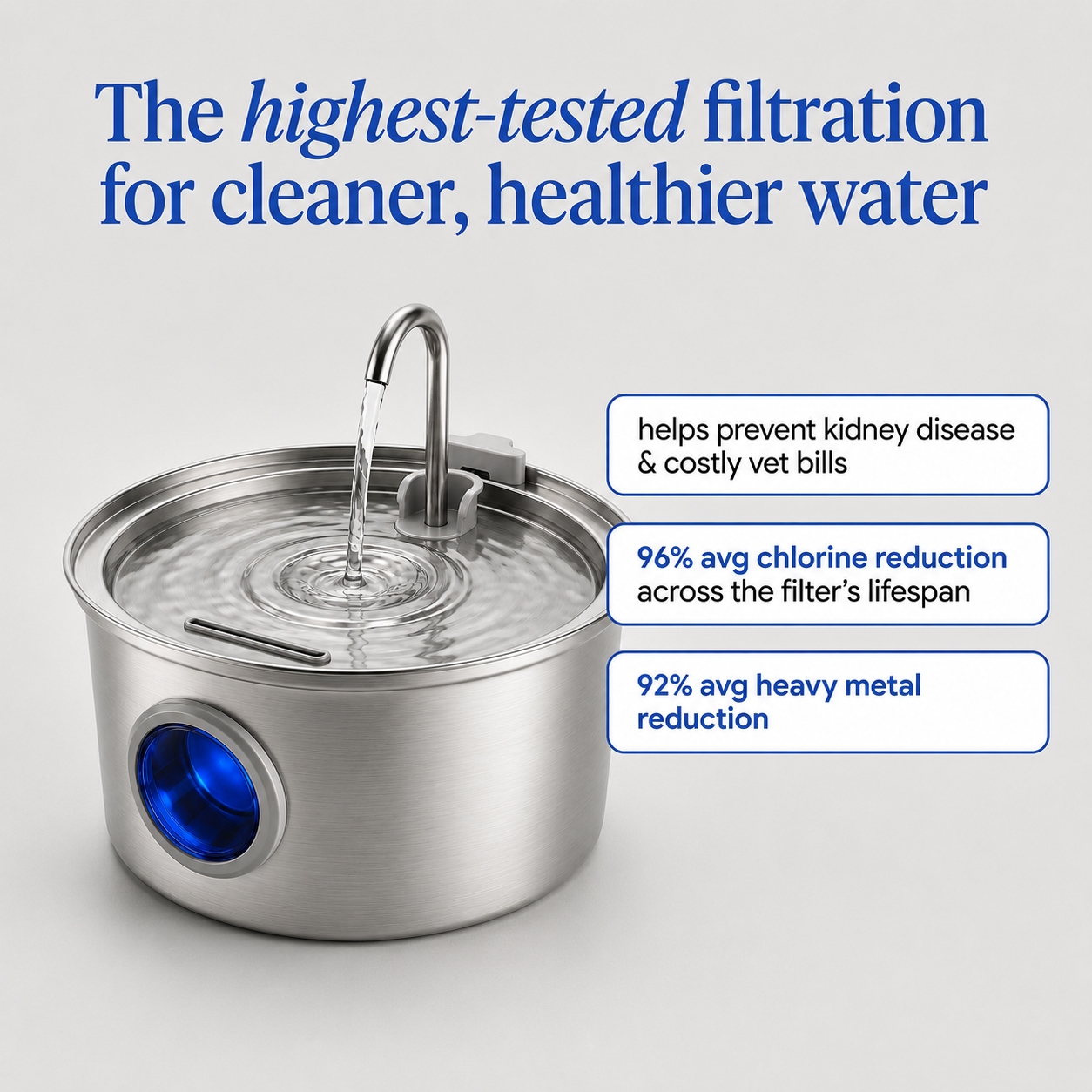 Pawira™ Stainless Steel Dog Water Fountain