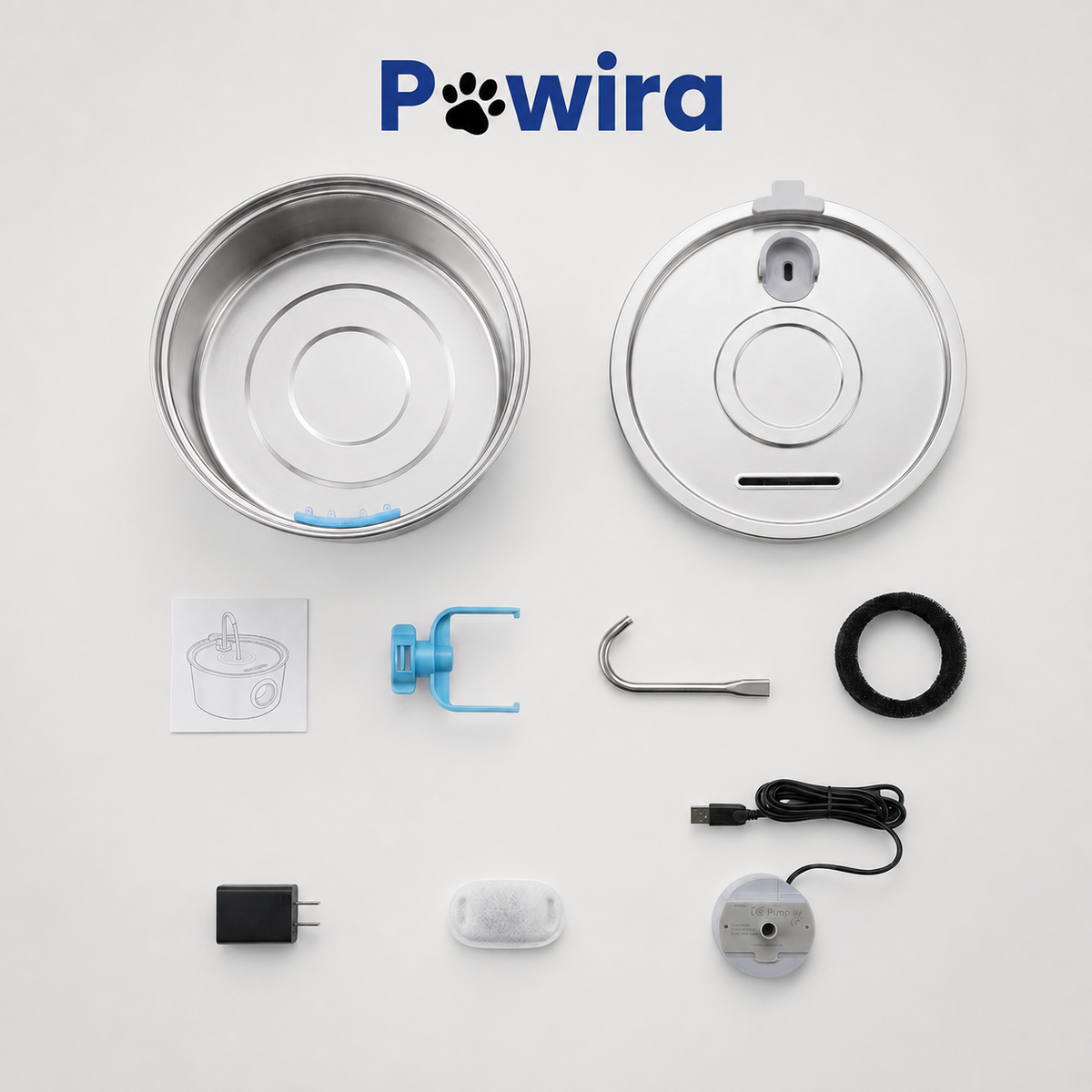 Pawira™ Stainless Steel Dog Water Fountain