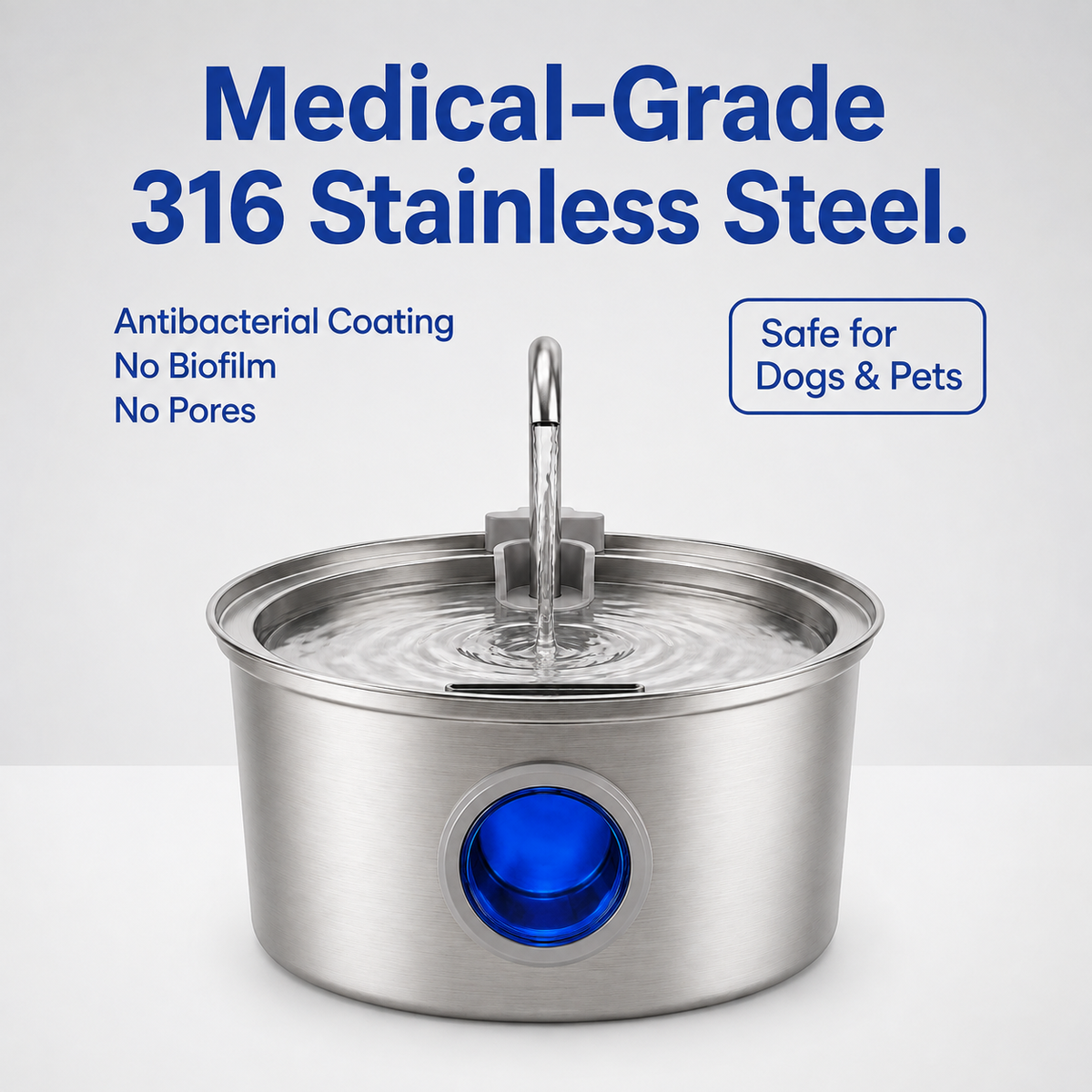 Pawira™ Stainless Steel Dog Water Fountain